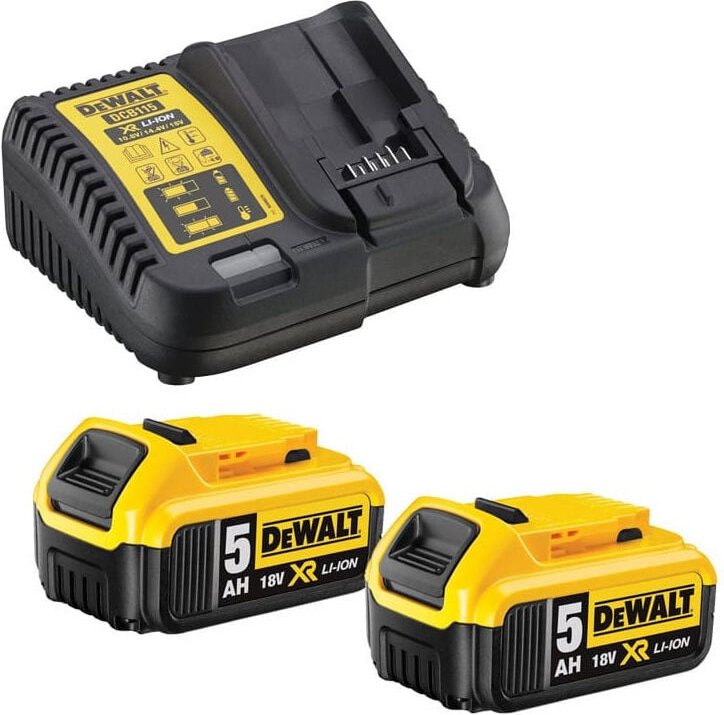 Starter-Kit 18V (2x5,0 Ah) mit Ladegerät (DCB115) - DEWALT DCB115P2