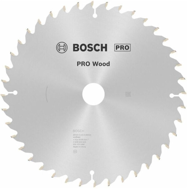 Thumbnail - Pro Wood Kreissägeblatt, 250 x 3,2 x 30 mm, T40 - Bosch