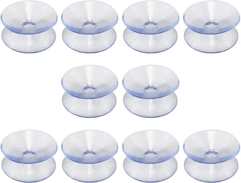 Memkey - Doppelseitige Saugnäpfe, kompatibel mit Glastischplatte, 10 hakenlose Saugnäpfe, multifunktionale Spiegel-Saugn...