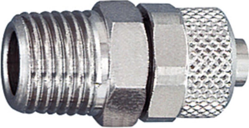 Gerade Einschraubverschraubung, r 1/2 a., für Schlauch 10/8 - Riegler