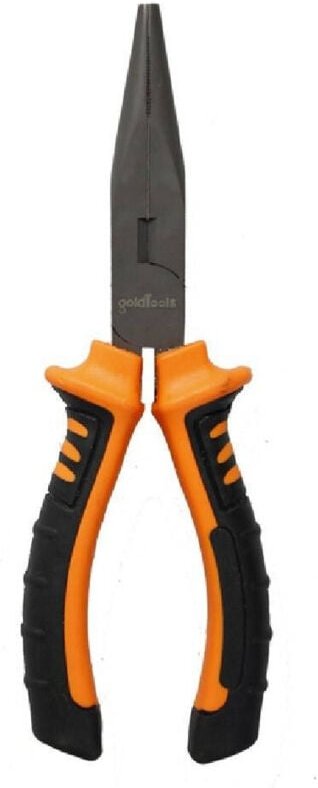 Trade Shop Traesio - Trade Shop - pinza becco lungo 7'''''' becco zigrinato mit impugnature antiscivolo 18,5 cm -