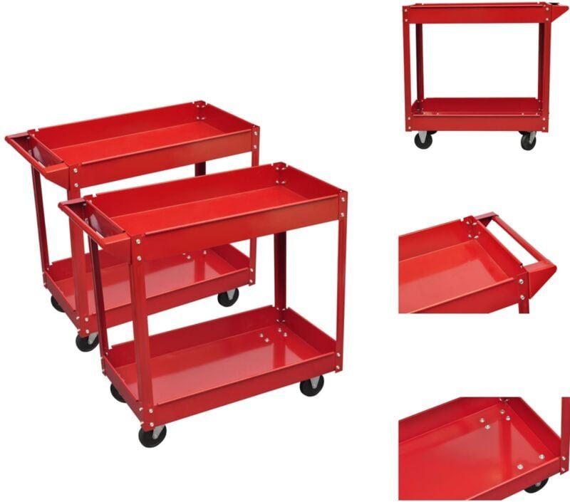 Rollwagen & Sackkarren - Living Werkstattwagen 2 Stk. 100 kg 2 Etagen