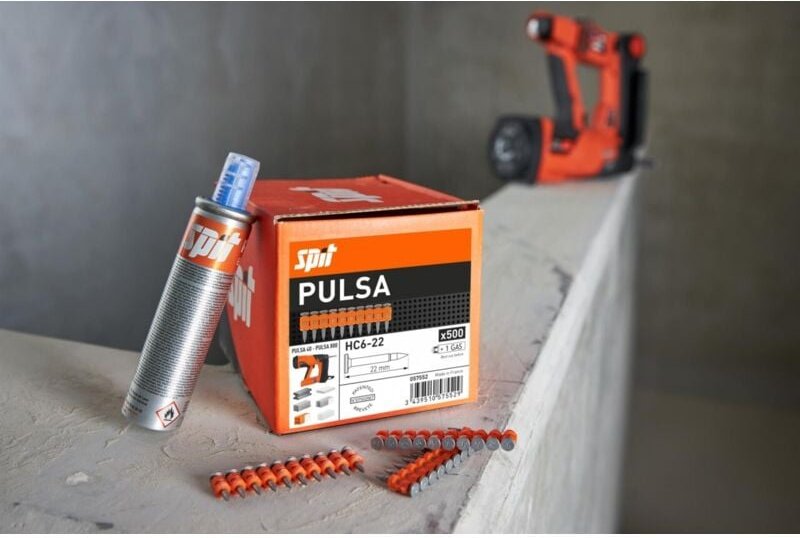 Spit - itw HC6 22 mm, Nägel Pulsa, Spezialnägel, inkl. 1 Kartusche Gas, 500 Stk Nägel 22 mm (057552)-