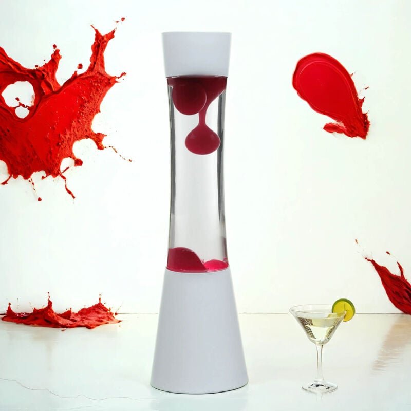 Lavalampe Schwarz ringo Wachs Rot R39 G9 - Licht-erlebnisse