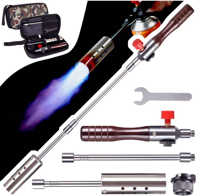 Gasbrenner zum Heizen von Solarien, faltbar, im Koffer, 1200 °C, Kartusche