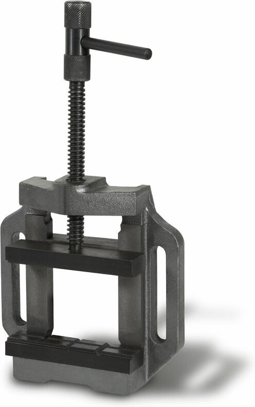 EBERTH Maschinenschraubstock aus Grauguss und Stahl, Backenbreite 125mm, Max. Spannbreite 100mm, Maschinenschraubstock z...