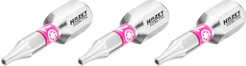 Bit 2223N-T7H/3 ∙ 1/4 Zoll (6,3 mm) Sechskant massiv ∙ Tamper Resistant torx® Profil ∙ 3-teilig ∙ sw T7H