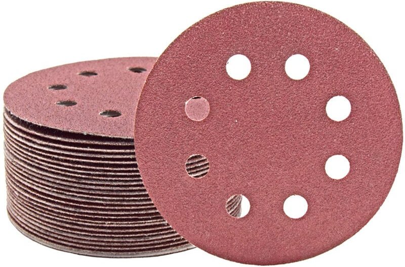 Fox Klett-Schleifscheiben, 115 mm, 8-Loch, f. Exzenterschleifer, Normalkorund (25 Stk.) K36 - Miotools