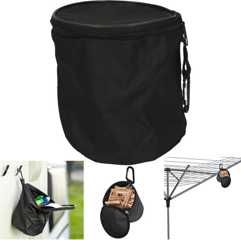 Beutel mit Karabiner für Wäscheklammern etc.