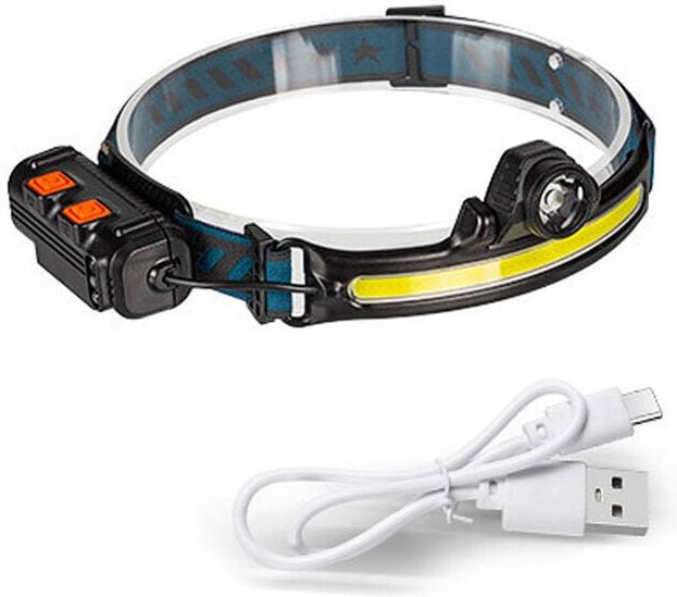 Leistungsstarker wiederaufladbarer LED-Scheinwerfer, Zoom-Scheinwerfer mit empfindlichem Sensormodus, Blendlicht-Taschen...