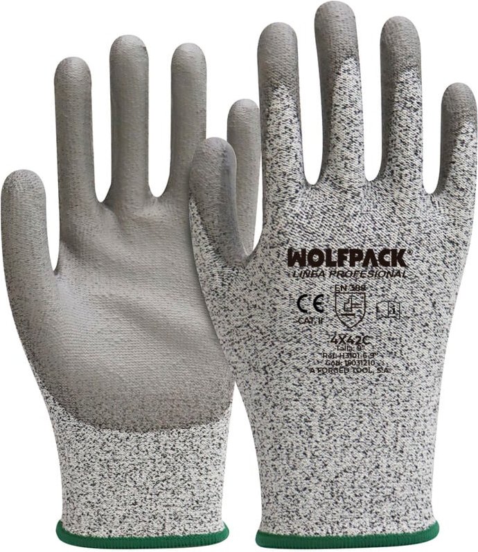 Schnittschutzhandschuhe aus Fiberglas, Größe 9'