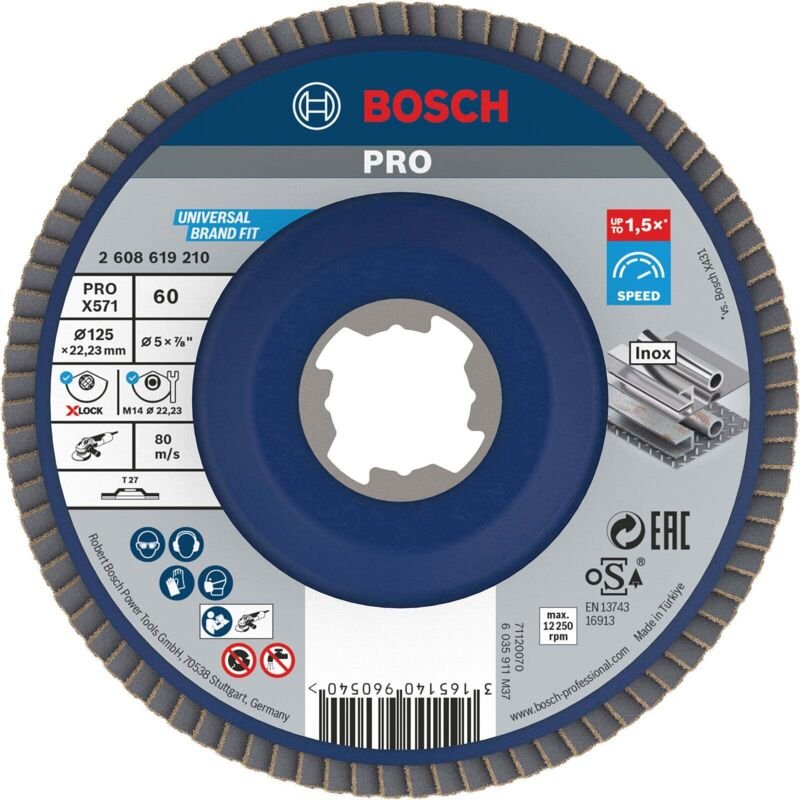 Pro X571 X-Lock fss, 125 mm,G60,ger.,P - Bosch