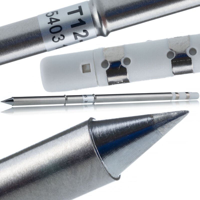 Rosfix T12-B Lötkolbenspitze – Integrierte Heizung und Temperatursensor Schnelles Aufheizen auf 300°C Kompatibel mit T12...