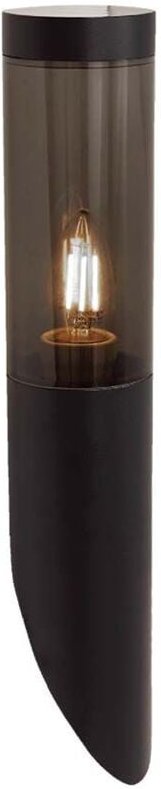 Led Gartenlampe E27 Lampenfassung Stahl Rauchglas Schwarz Diagonale Befestigung IP44 - V-tac