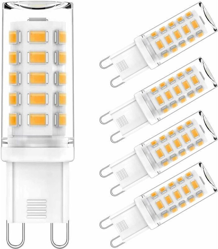 Ampoules LED G9, 3.5W Equivalent 35W Halogène Lampe, Blanc Chaud 3000K 400LM Non Variable Sans Scintillement AC/DC 220-2...