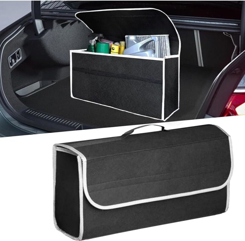 Faltbare, rutschfeste Aufbewahrungstasche aus Filz für den Kofferraum, für Autowerkzeuge und Innenraumentrümplung, passe...