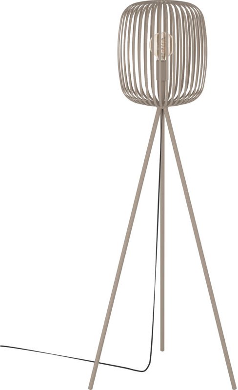 Eglo - Stativ Stehleuchte Romazzina, Stehlampe Wohnzimmer aus Metall in Sandfarben, Dreibein Standleuchte, Wohnzimmerlam...