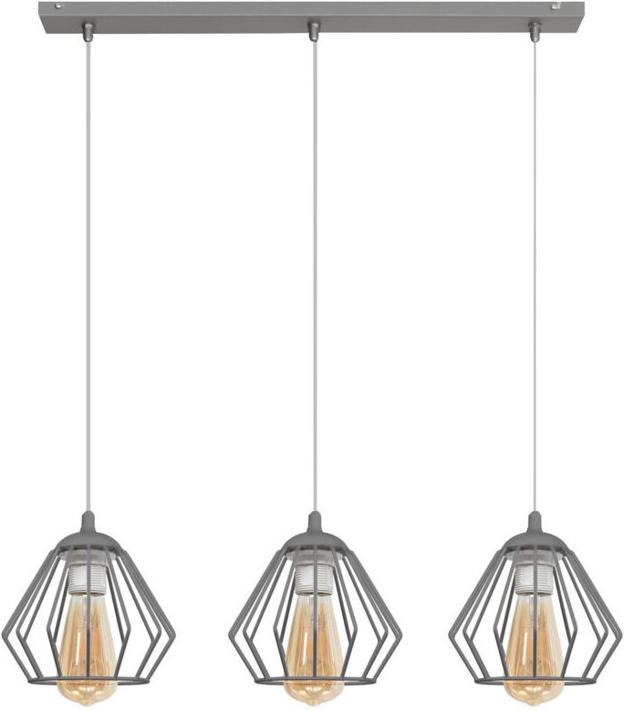 Agat Straight Bar Pendelleuchte Grau 65cm - Helam