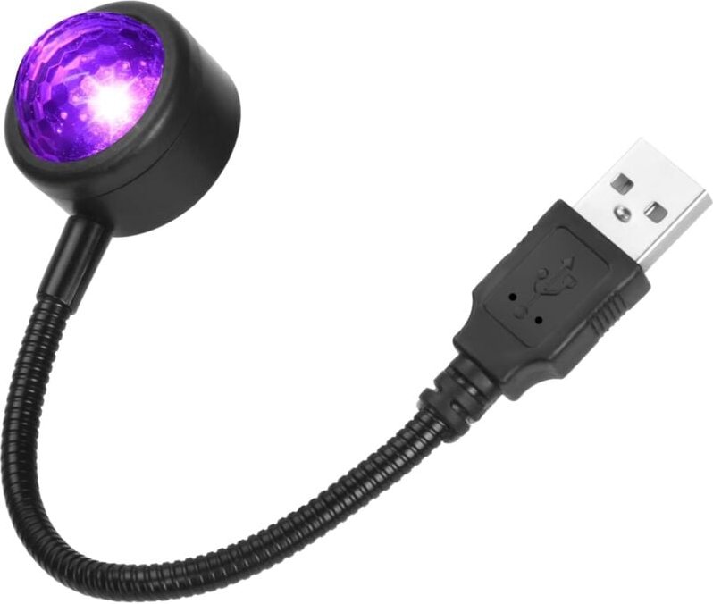 Jusch - USB-Dachlampe für Auto, Mini-romantische USB-LED-Auto-Innenbeleuchtung mit 4 Farben und 9 einstellbaren Modi, Pl...