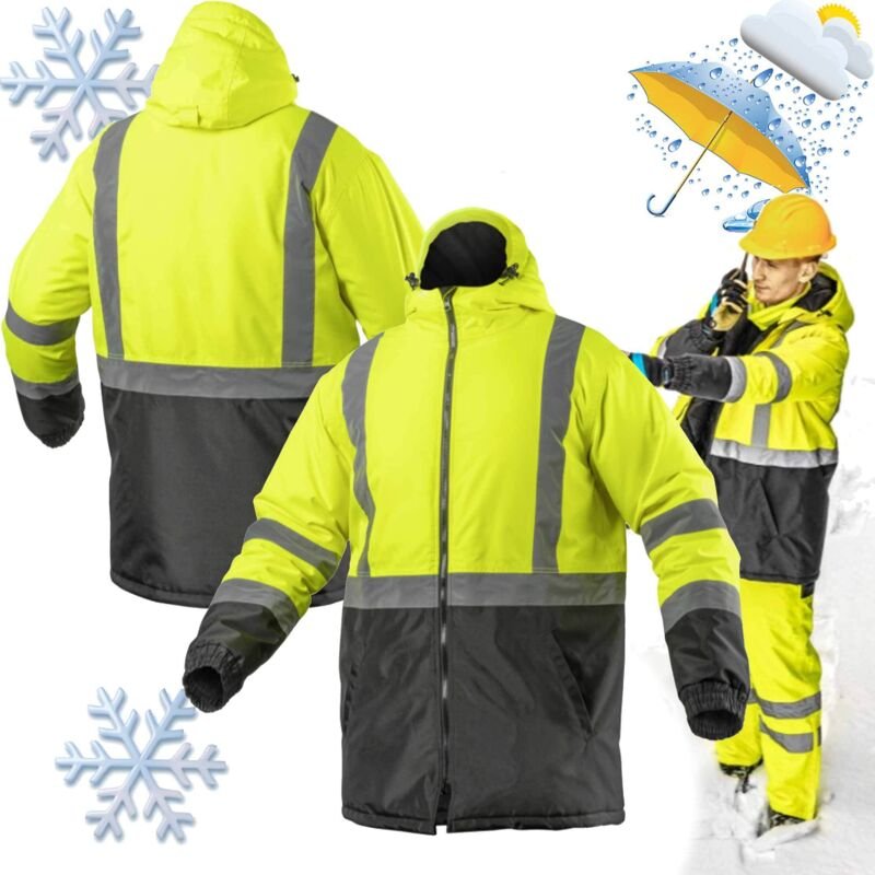 LEDA Hi-Vis Isolierte Parkajacke Gelb XL