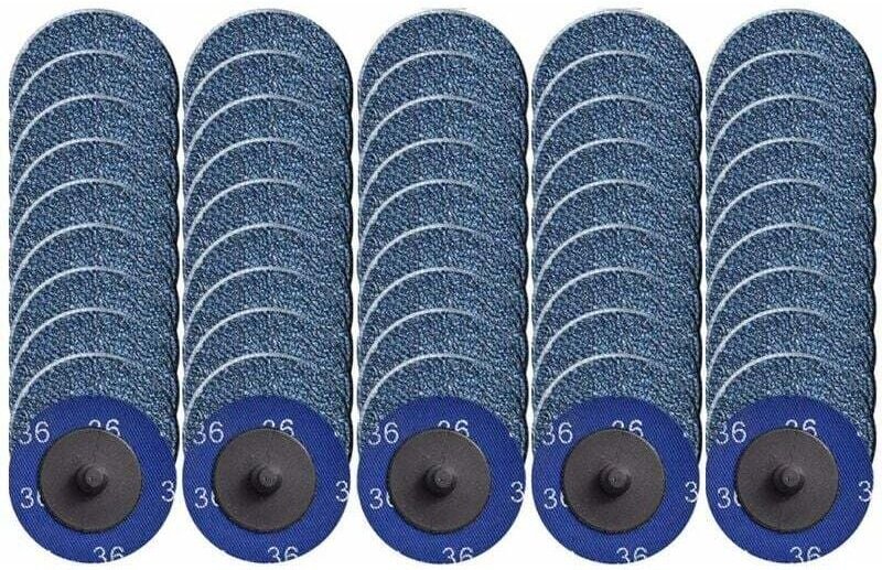 ZVD 50er-Pack 2" Schnellwechsel-Schleifscheiben mit Zirkonoxidbeschichtung für die Oberflächenvorbereitung (Körnung 36)