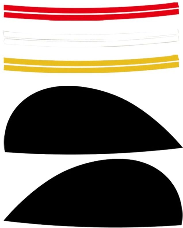 Autoscheinwerfer Augenbrauen Augenlider Abdeckung Wimpern Scheinwerfer Lampe Aufkleber für F54 F55 F56 F57 R55 R56