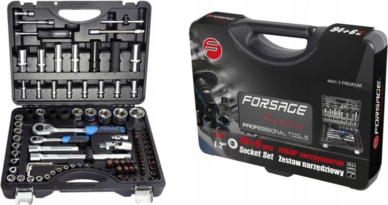 Werkzeugset 94-teilig + 6 1/2" 1/4" Premium