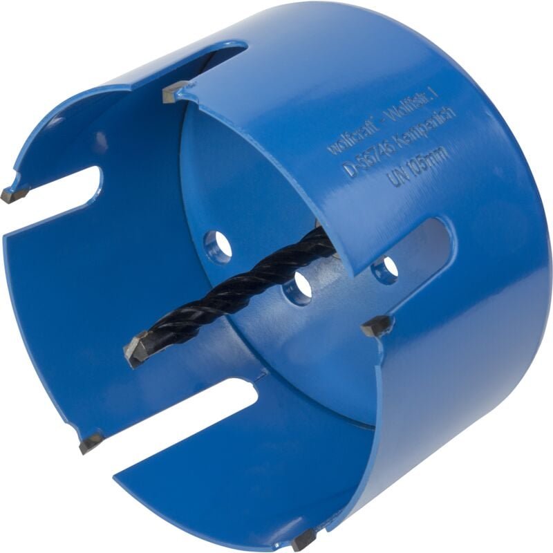 I Universallochsäge mit Spanndorn i 3887000 i vormontiert, ø 105 mm, Schnitttiefe 60 mm i Lochsäge - Wolfcraft