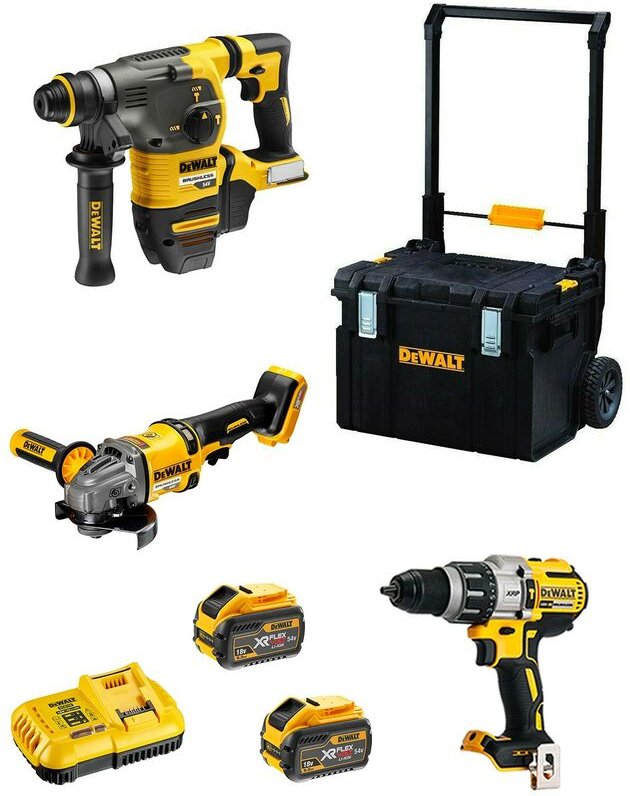 DeWALT Kit FVK381TSX2HD-QW 54V/18V (DCH333 + DCD996 + DCG418 + 2 x 9,0 Ah + DCB118 + DS450 DWST1-75668)