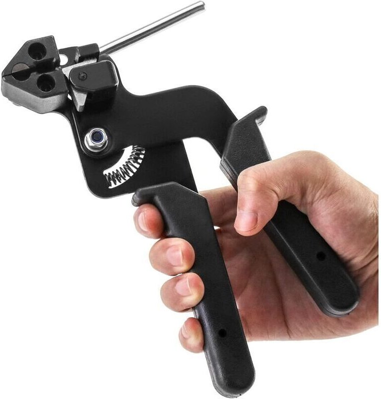 Kabelbinderpistole, Kabelbinderpistole aus Metall, Spann- und Schneidewerkzeug für Kabelbinder aus Edelstahl