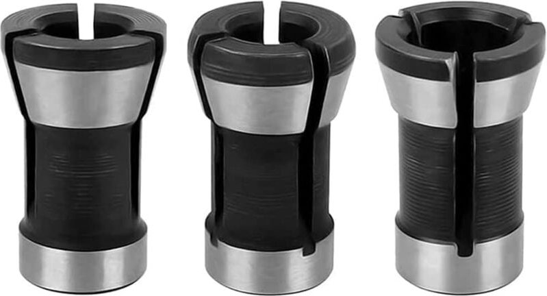 Thumbnail - Beijiyi - 3-teiliges Spannzangenfutter-Adapter-Set, 6 mm/6,35 mm/8 mm Spannzangenfutter für Bohrfutter, Fräsfutter, Zube...