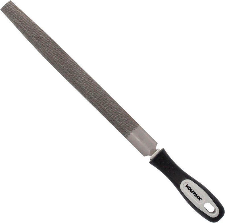 Mittelfeine Feile Maurer mit Griff, halbrund - 10'