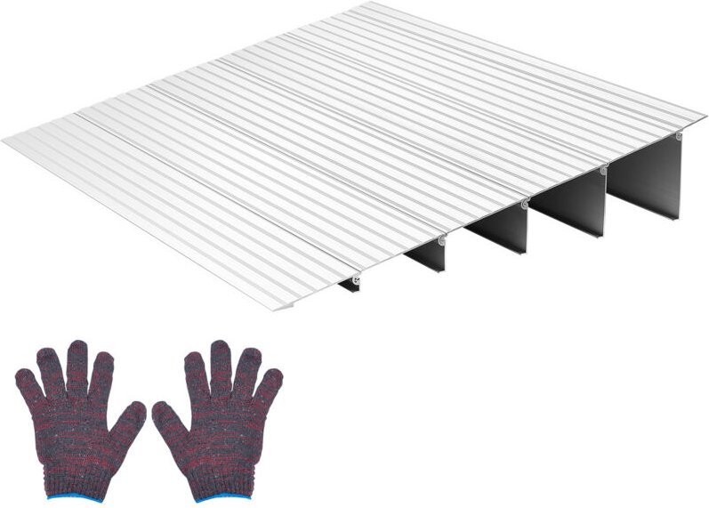 Mophorn Türschwellenrampe aus Aluminiumlegierung, 677x865x138 mm, belastbar bis 360 kg, ideal für Heimtreppen, geeignet ...