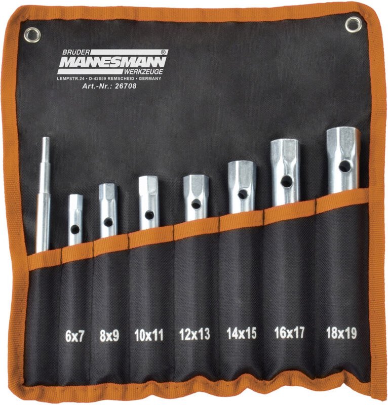 Brüder Mannesmann - M26708 Rohrsteckschlüssel 8teilig