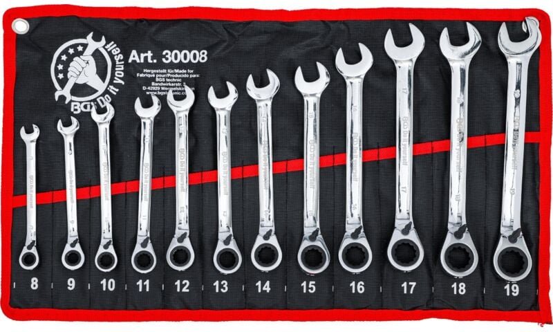 Bgs Technic - bgs Do it yourself Ratschenring-Maulschlüssel-Satz umschaltbar sw 8 - 19 mm 12-tlg.