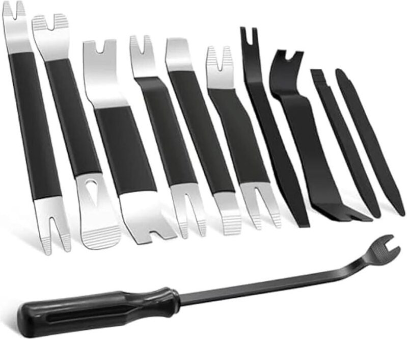 11-teiliges Werkzeugset zum Entfernen von Autoverkleidungen, Metall-Hebelstange zum Entfernen von Autobefestigungen, für...