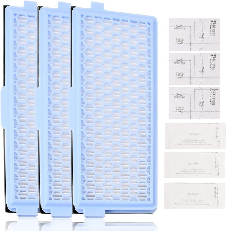 3er-Pack Filter für Miele, inkl. 3 Active AirClean Filter, 3 Motorfilter, Staubsaugerfilter für Miele Complete C2 C3 Com...