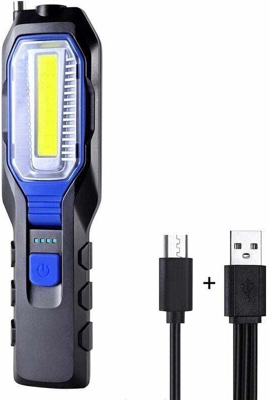 Baladeuse led Rechargeable, Lampe de Travail Portable led Rechargeable Puissante Lampe Aimantée usb 2800mAh Batterie cob...