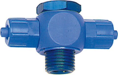 T-Verschraubung, Hohlschraube drehbar, g 1/4, Schlauch 6/4, pom - Riegler