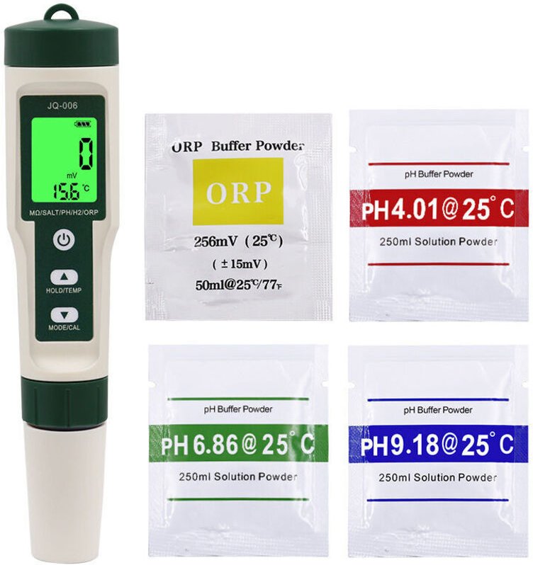 Elektronisches pH-Messgerät, 10-in-1-Poolwasser-Testgerät mit Hintergrundbeleuchtung,
