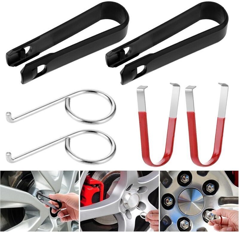 6-teiliges Cerioll-Werkzeugset zum Entfernen von Radmutterkappen, Werkzeug zum Entfernen von Radbolzenkappen, Auszieher