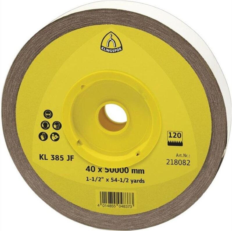 Klingspor - Schleifgeweberolle kl 385 jf 50 m x 50 mm Körnung 120 - 218099