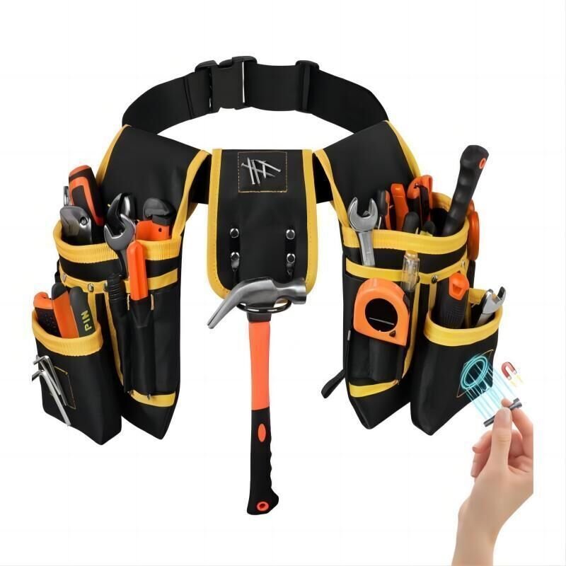 Magnetischer Werkzeuggürtel, 26 Taschen, robuste Werkzeugtasche, abnehmbarer und verstellbarer magnetischer Werkzeuggürt...