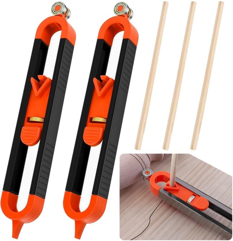 2-teiliges Konturenmessgerät mit Feststellfunktion, Konturenmessgerät für unregelmäßige Konturen mit 3 Bleistiften, Prof...