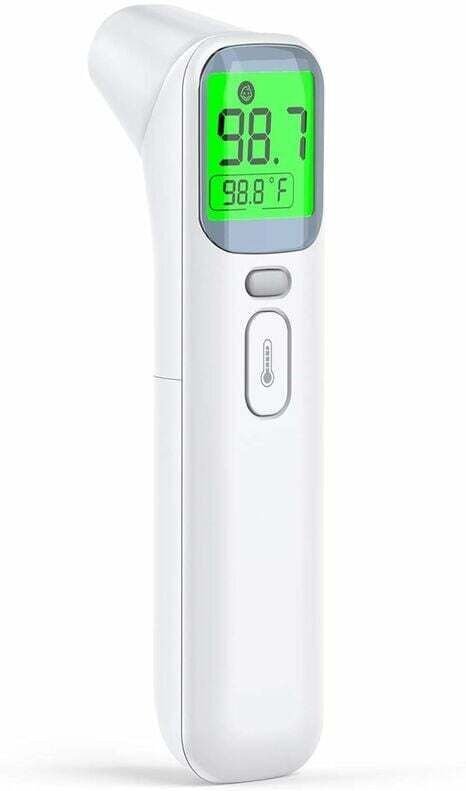 Stirn- und Ohrthermometer, berührungsloses Infrarot-Thermometer für Kinder und Erwachsene, 4-in-1-Medizinthermometer mit...