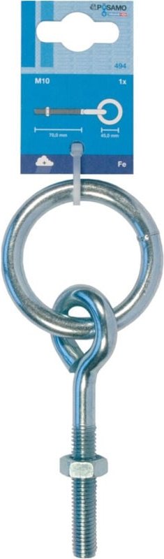 Pösamo Krippenring Eisengewinde Stahl-verz.a 1 Stk.