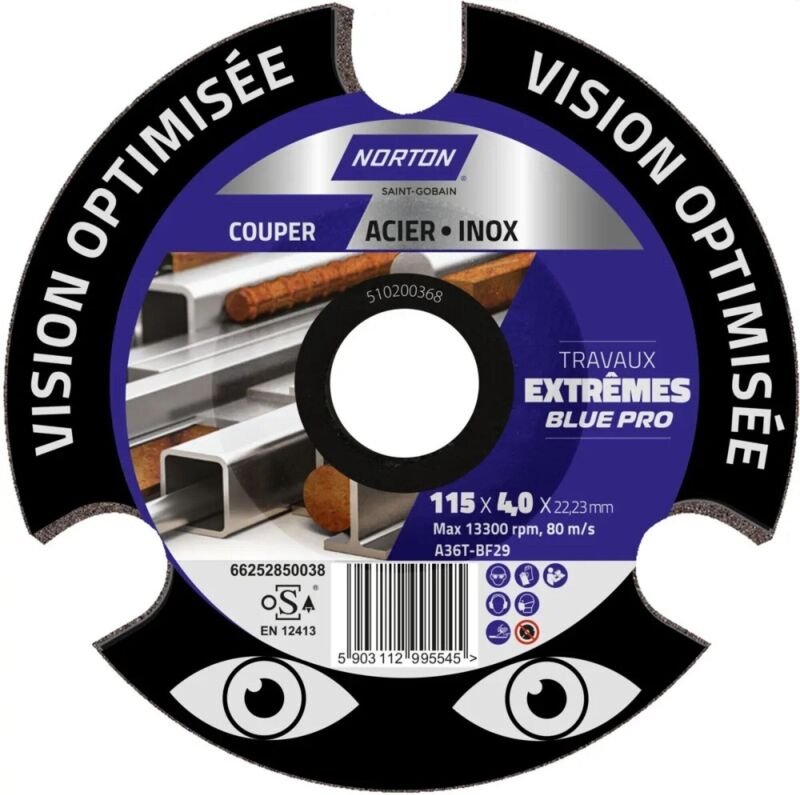 Vision Extreme Edelstahlscheibe 115 x 4,0 NORTON