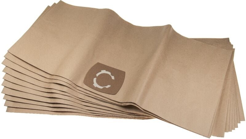 10x Staubbeutel kompatibel mit Einhell rt-vc 1600 e Staubsauger - 33,1cm x 77,7cm beige - Vhbw