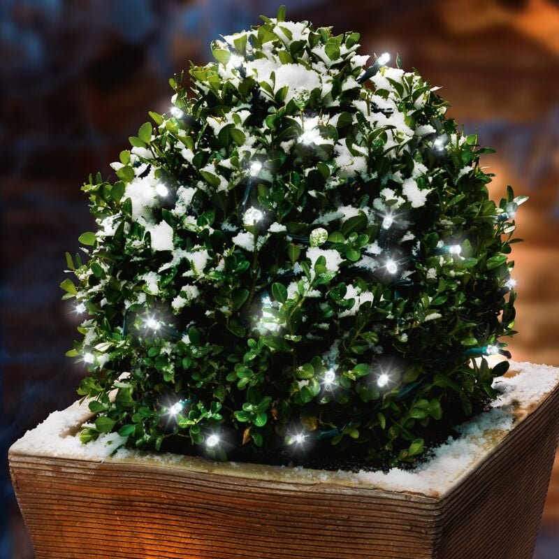 Esotec - Solar Lichterkette 2,5m mit 24 kaltweißen LEDs wetterfest outdoor 102165