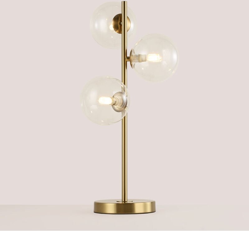 Tischlampe mit Kristallkugeln 'comi' - 3 x G9